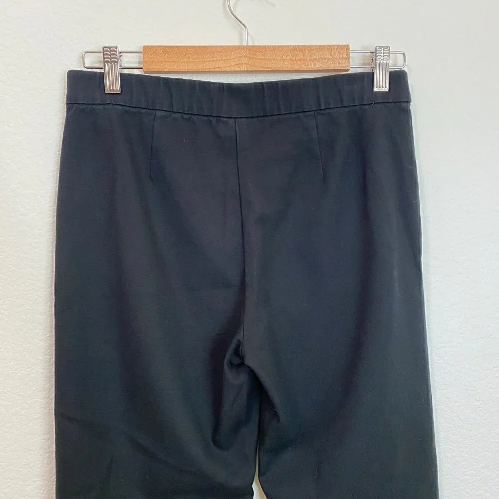 J. Jill Black Ponte Knit Elastic Waist Pull On Pants Size 4